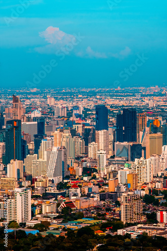 Bangkok  Thailand  Aerial view of Bangkok city in Thailand