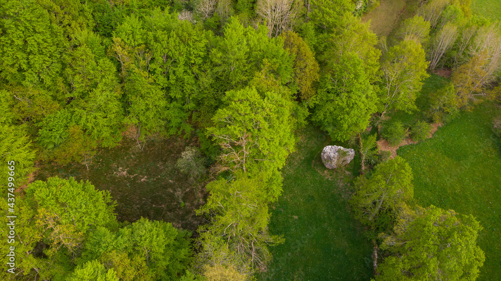 Pasiega Mountains in the north of Spain from a Drone view