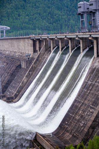 Hydroelectric power plant on the river