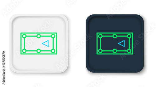 Line Billiard table icon isolated on white background. Pool table. Colorful outline concept. Vector