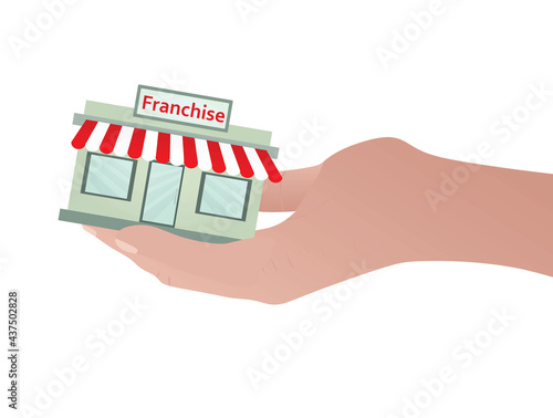 Franchise store concept. vector illustration