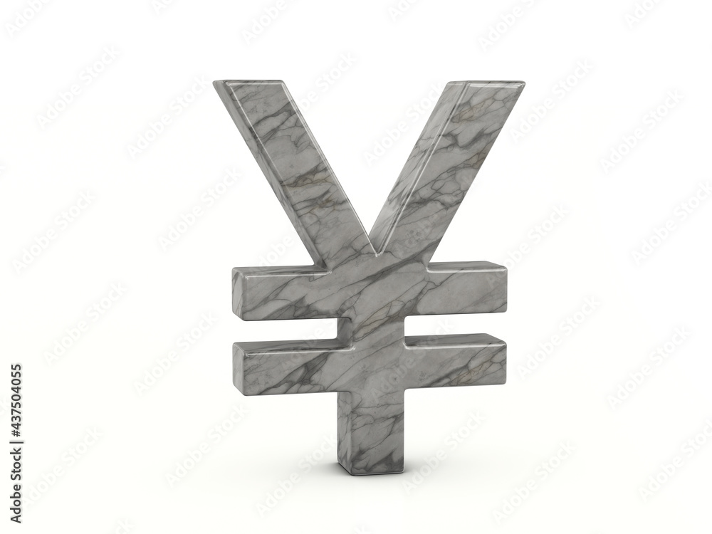 Obraz premium Marble yen symbol