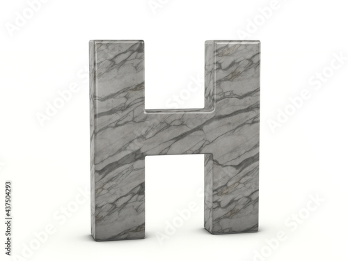 Marble letter H