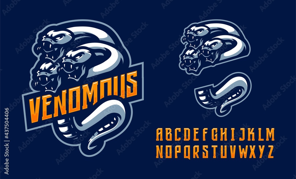 illustration vector graphic of Snake mascot logo perfect for sport and ...