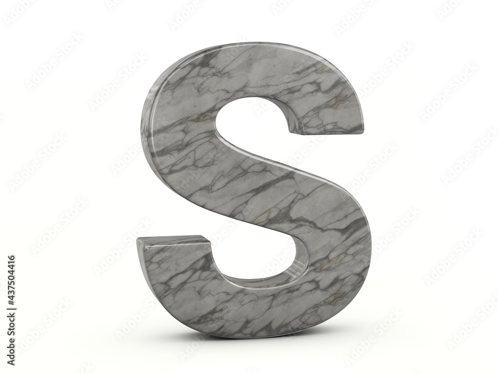 Marble letter S Marble letter S