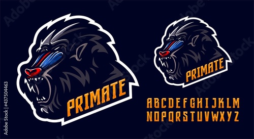 illustration vector graphic of Baboon mascot logo perfect for sport and e-sport team