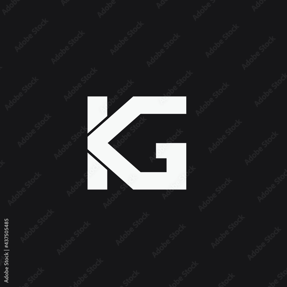 Initial Letter KG Logo Design Initial Letter KG Logo Design