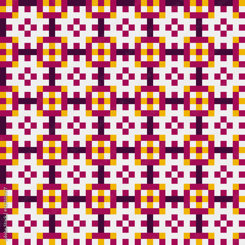 Fototapeta premium Abstract Cross Pattern generative computational art illustration