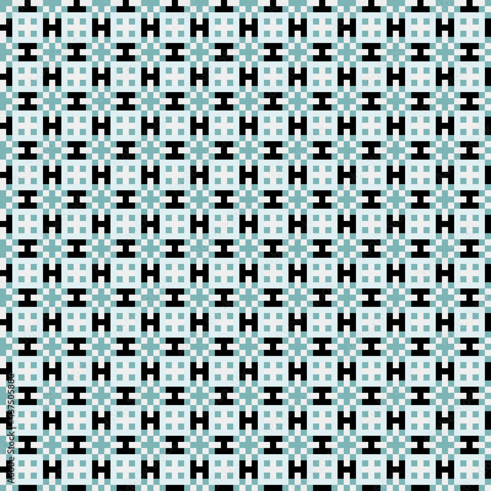 Fototapeta premium Abstract Cross Pattern generative computational art illustration