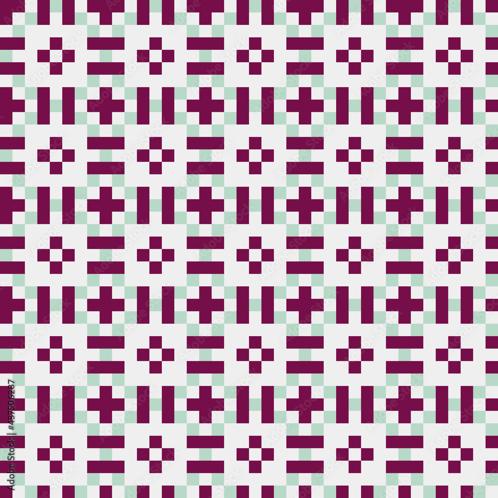 Fototapeta premium Abstract Cross Pattern generative computational art illustration