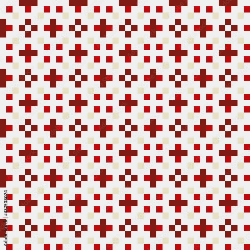 Fototapeta premium Abstract Cross Pattern generative computational art illustration