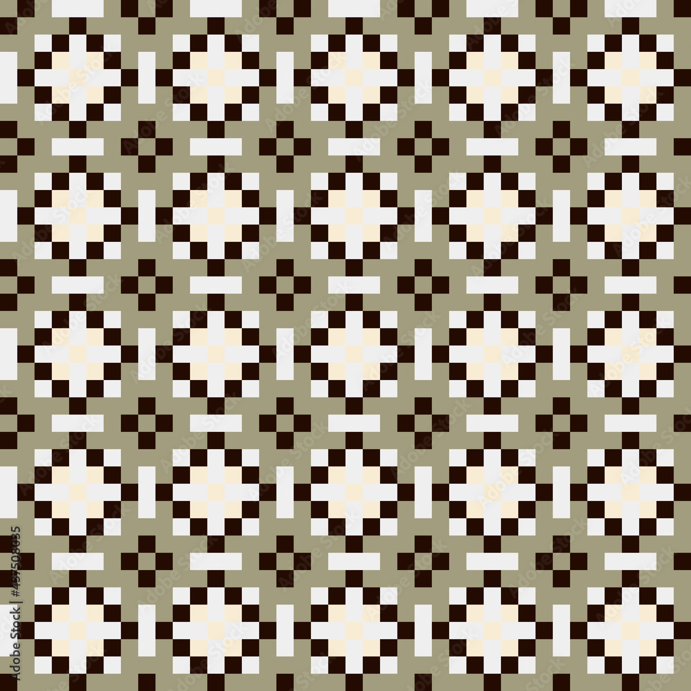 Fototapeta premium Abstract Cross Pattern generative computational art illustration