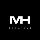 MH Letter Initial Logo Design Template Vector Illustration