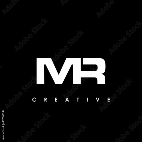 MR Letter Initial Logo Design Template Vector Illustration