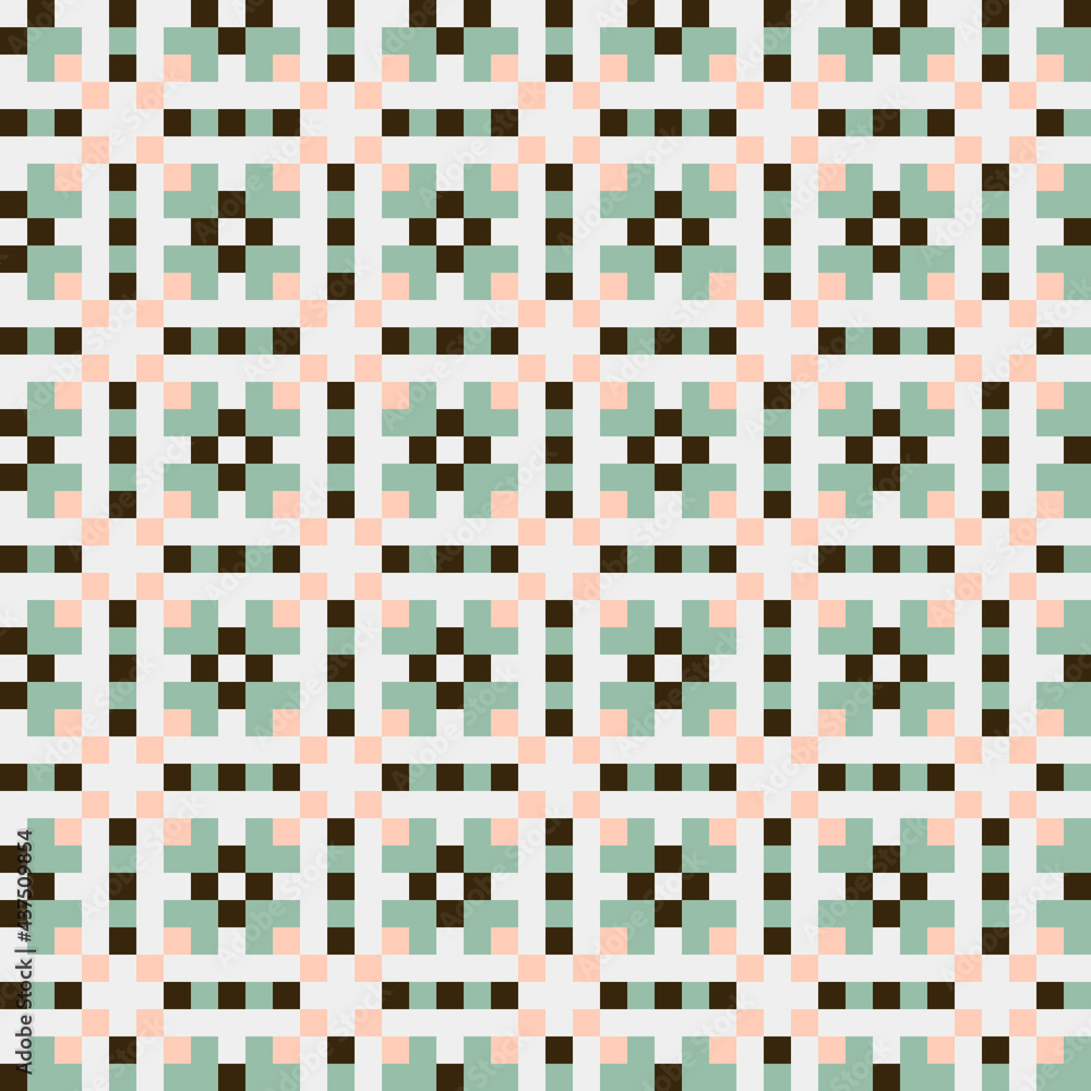 Fototapeta premium Abstract Cross Pattern generative computational art illustration