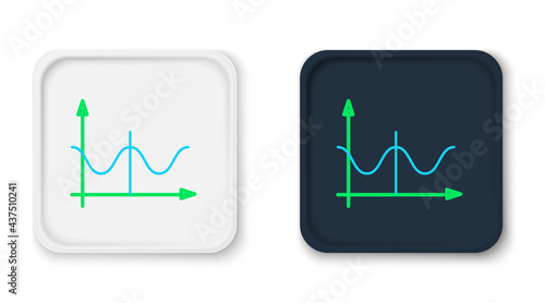 Line Graph, schedule, chart, diagram, infographic, pie graph icon isolated on white background. Colorful outline concept. Vector