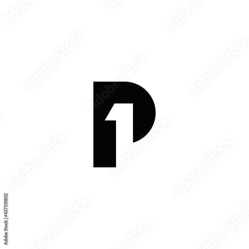 Free Download p 1 p1 1p initial logo design vector template - GFXLoad