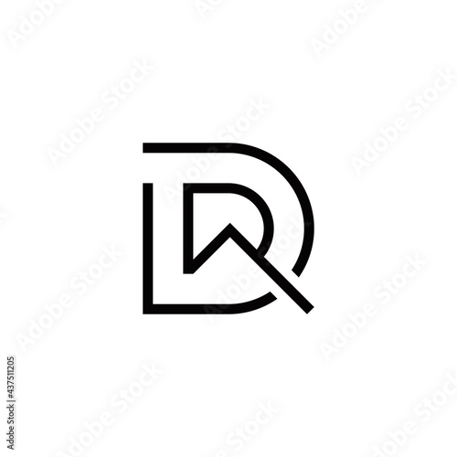 фотографія d r dr rd initial logo design vector template