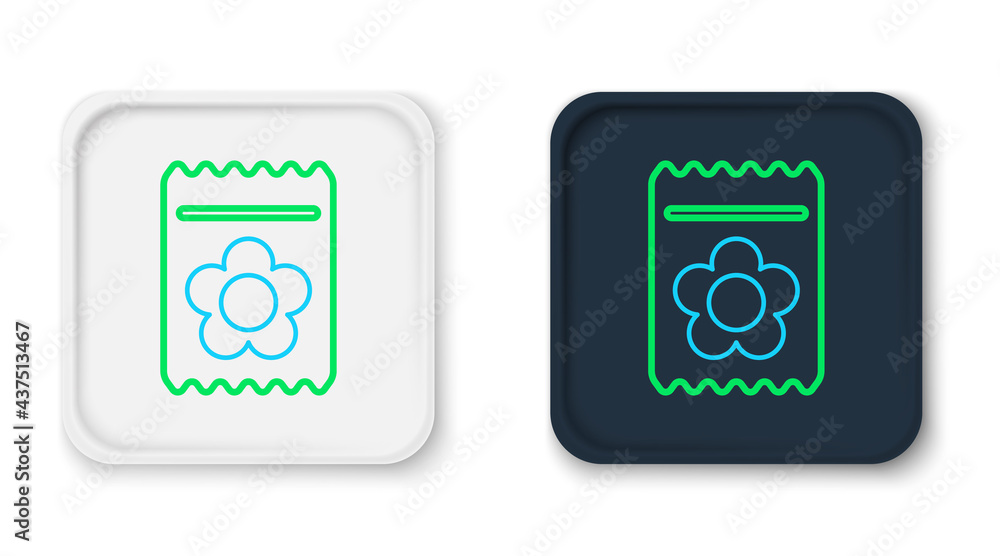 Line Pack full of seeds of a specific plant icon isolated on white background. Colorful outline concept. Vector Line Pack full of seeds of a specific plant icon isolated on white background. Colorful outline concept. Vector