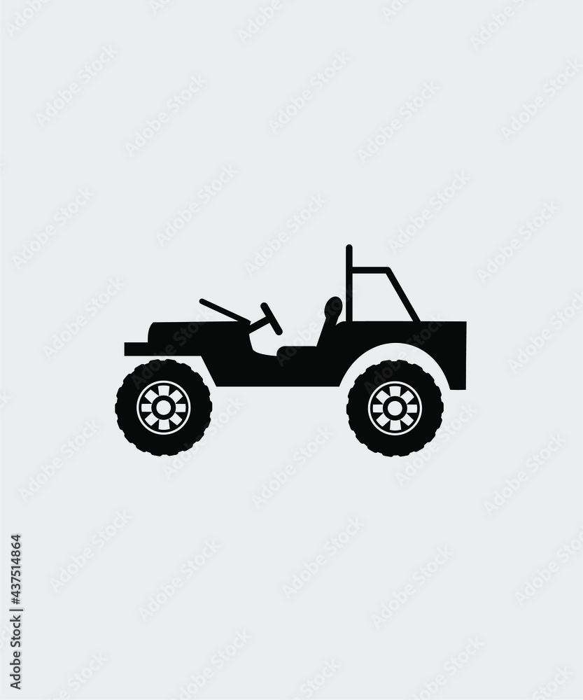 Offroad vehicle icon vector design for transportation. Offroad vehicle icon vector design for transportation.