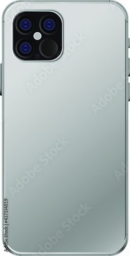 Phone back realistic vector