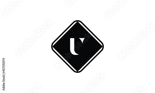 Free Download Initial Letter U Square Shape Vector Monogram Logo. U Letter Logo Template - GFXLoad