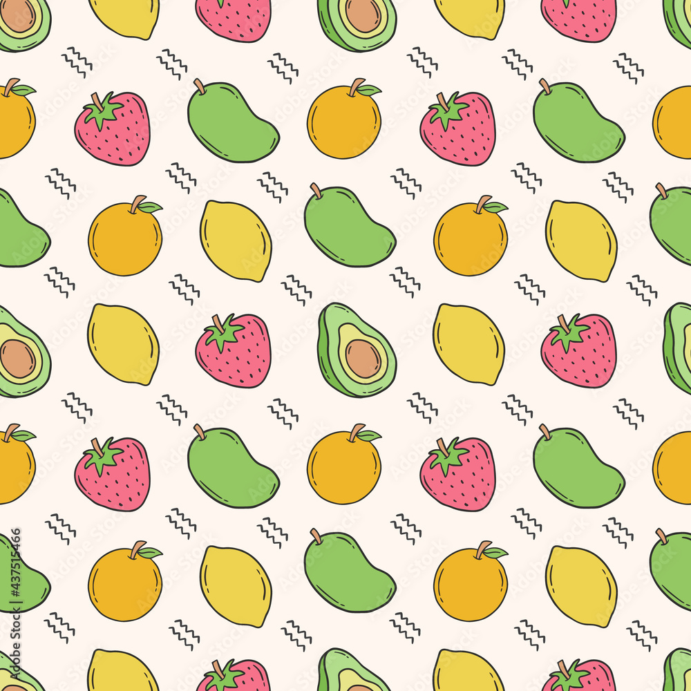 fresh fruit seamless pattern vector fresh fruit seamless pattern vector