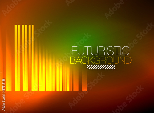 Bright neon color techno abstract background  shiny glowing neon lines in the dark background