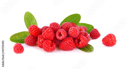Raspberry fruit isolated on white background