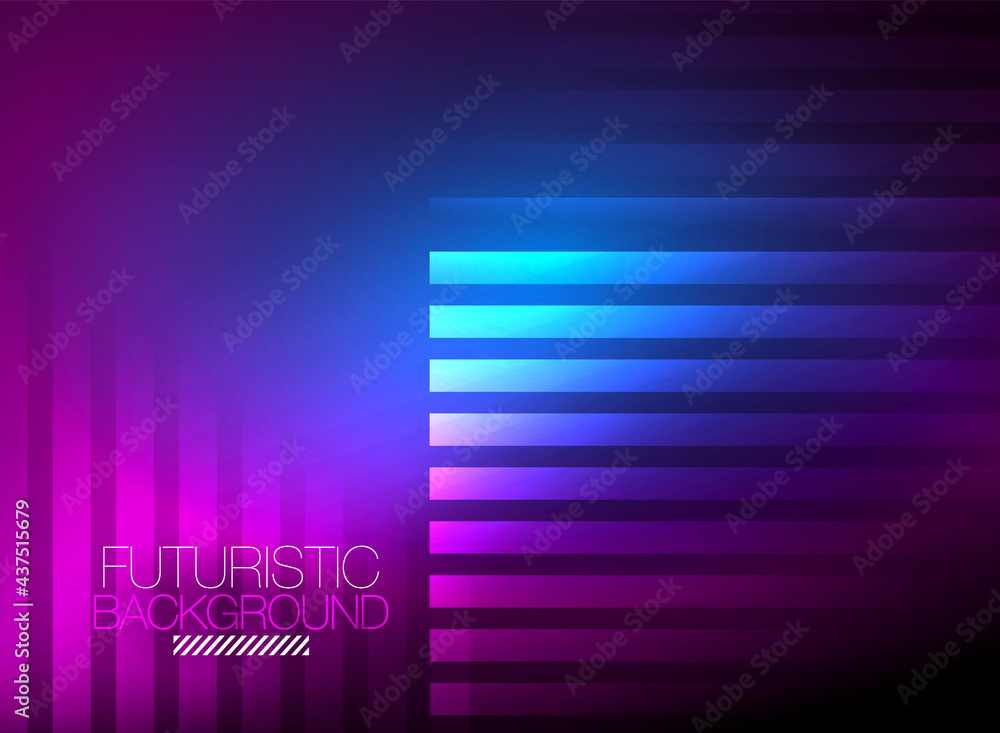 Bright neon color techno abstract background, shiny glowing neon lines in the dark background Bright neon color techno abstract background, shiny glowing neon lines in the dark background