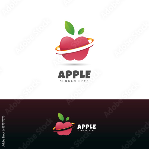 modern apple logo design template