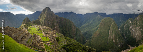 View of the Machu Picchu Inca site in Peru