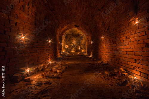 Obraz na plátne Cellars, tunnels and bunker systems in Germany deep underground