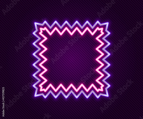 Glowing neon line Leather icon isolated on black background. Colorful outline concept. Vector