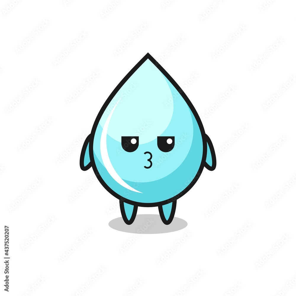 the bored expression of cute water drop characters the bored expression of cute water drop characters