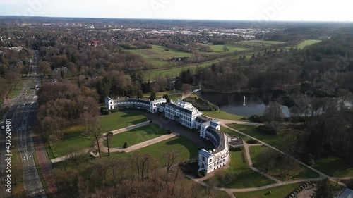 Aerial of Paleis Soestdijk royal palace near Baarn in The Netherlands Holland. photo