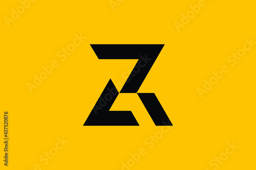 ZR letter logo design on luxury background. RZ monogram initials letter logo concept. ZR icon design. RZ elegant and Professional letter icon design on black background. Z R RZ ZR