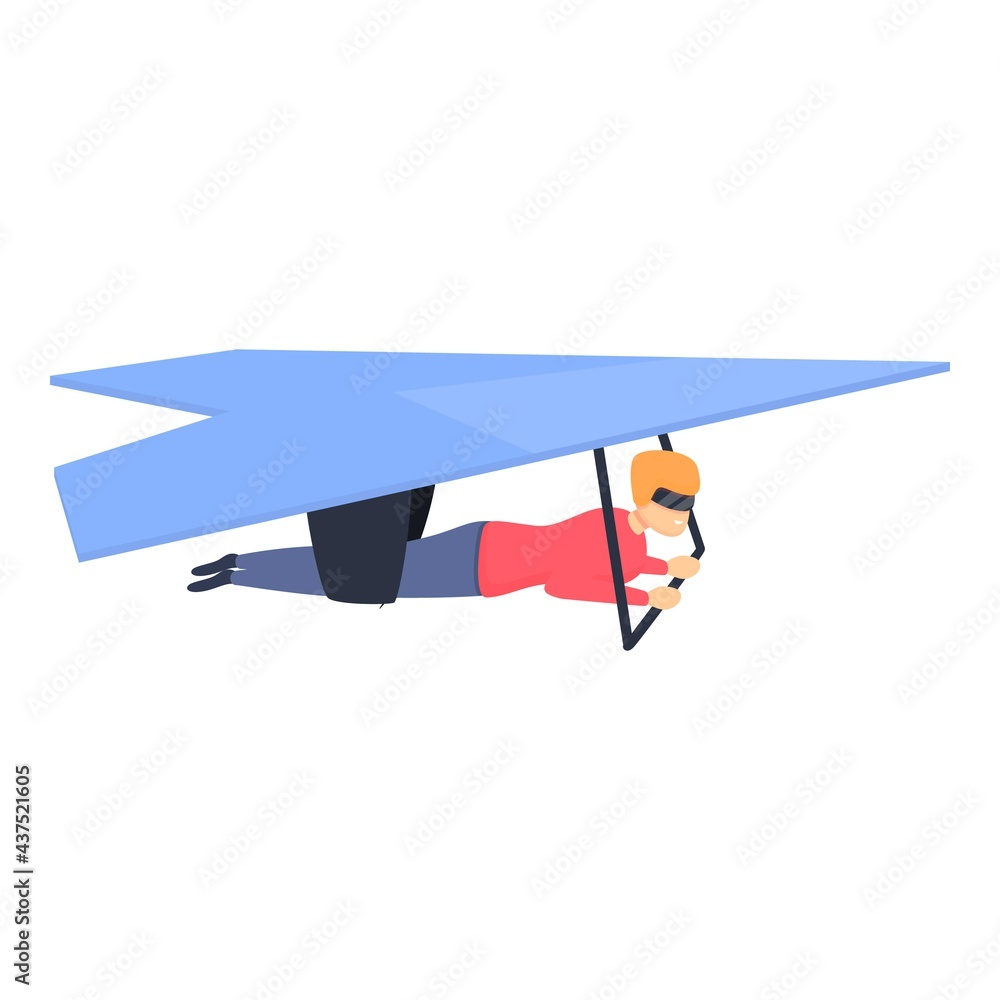 Adrenaline hang glider icon. Cartoon of Adrenaline hang glider vector icon for web design isolated on white background Adrenaline hang glider icon. Cartoon of Adrenaline hang glider vector icon for web design isolated on white background