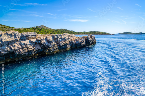 Rocky coast of Croatia, vacation travel concept