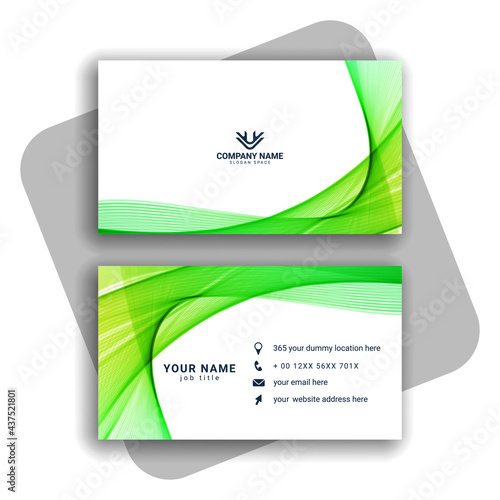 Vector green abstract creative business cards