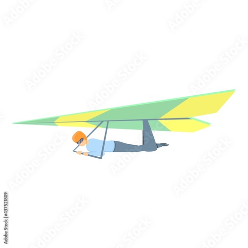 Motor hang glider icon. Cartoon of Motor hang glider vector icon for web design isolated on white background