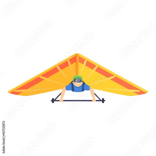 Crazy hang glider icon. Cartoon of Crazy hang glider vector icon for web design isolated on white background