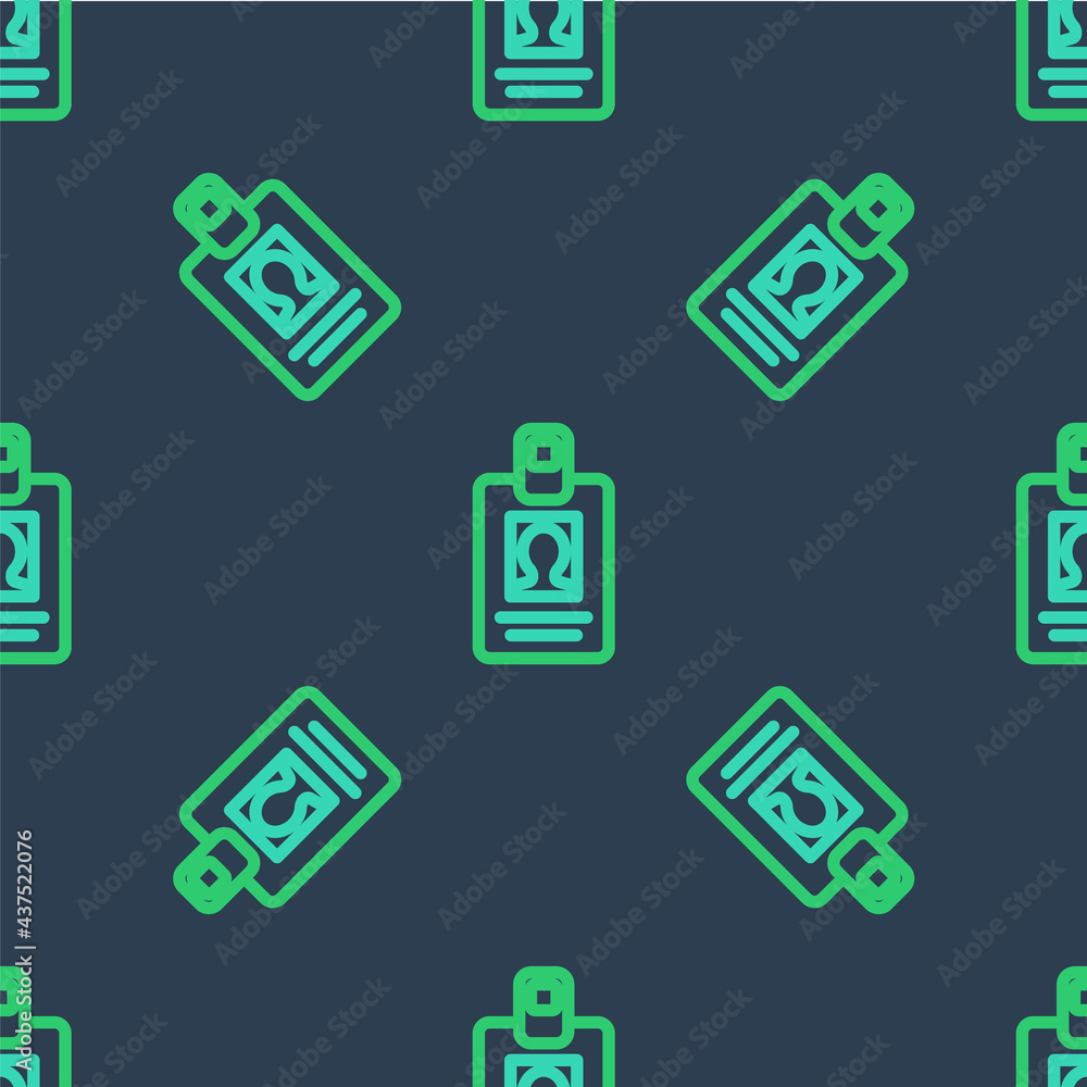 Line Identification badge icon isolated seamless pattern on blue background. It can be used for presentation, identity of the company, advertising. Vector Line Identification badge icon isolated seamless pattern on blue background. It can be used for presentation, identity of the company, advertising. Vector