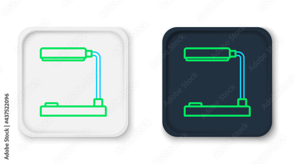 Line Table lamp icon isolated on white background. Table office lamp. Colorful outline concept. Vector Line Table lamp icon isolated on white background. Table office lamp. Colorful outline concept. Vector