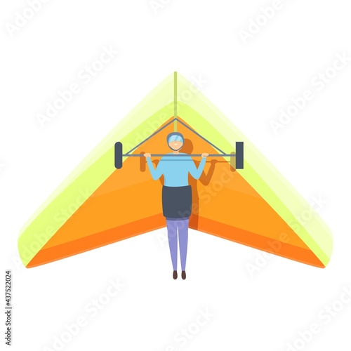 Transport hang glider icon. Cartoon of Transport hang glider vector icon for web design isolated on white background