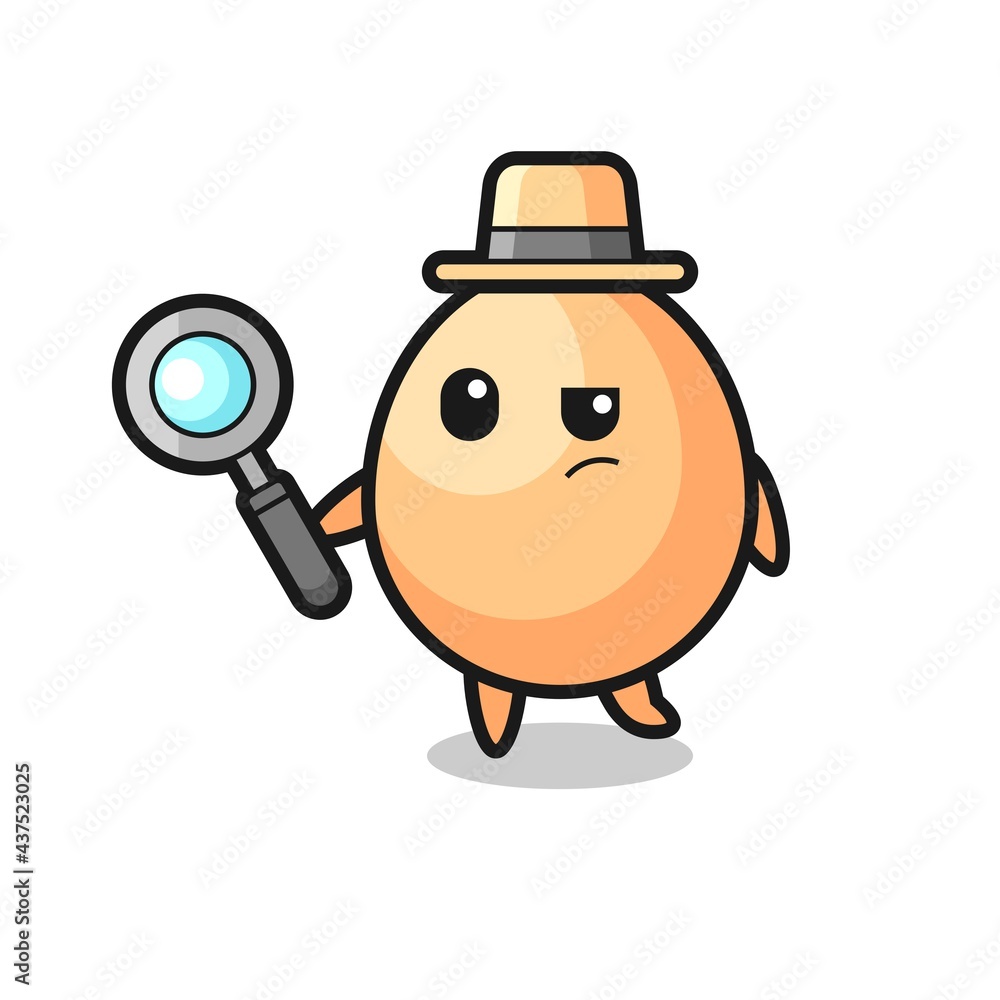 egg detective character is analyzing a case