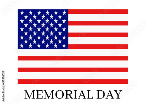 Memorial day. Happy memorial day. Flag USA.