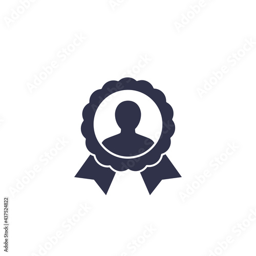 customer loyalty icon on white