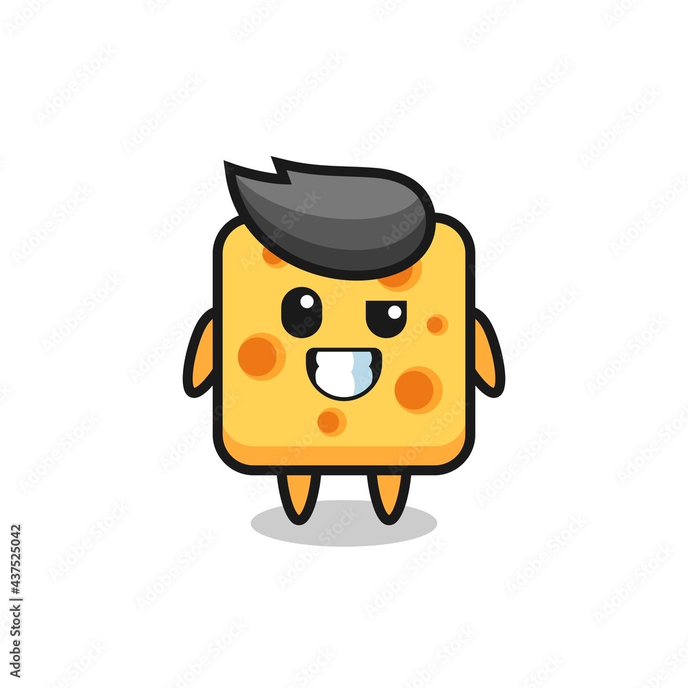 illustration of an cheese character with awkward poses