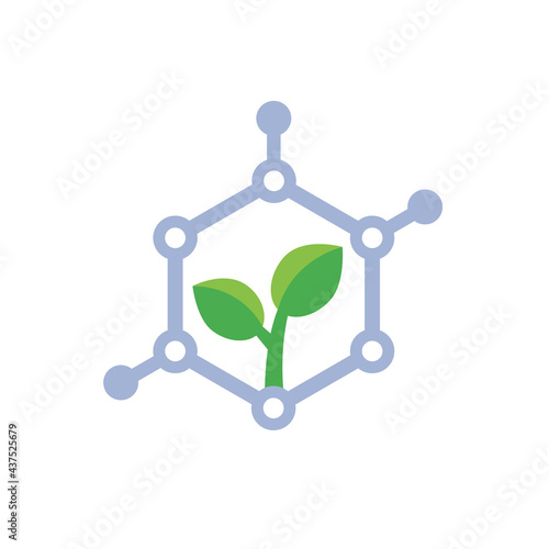 Biodegradable polymer or plastic vector icon photo